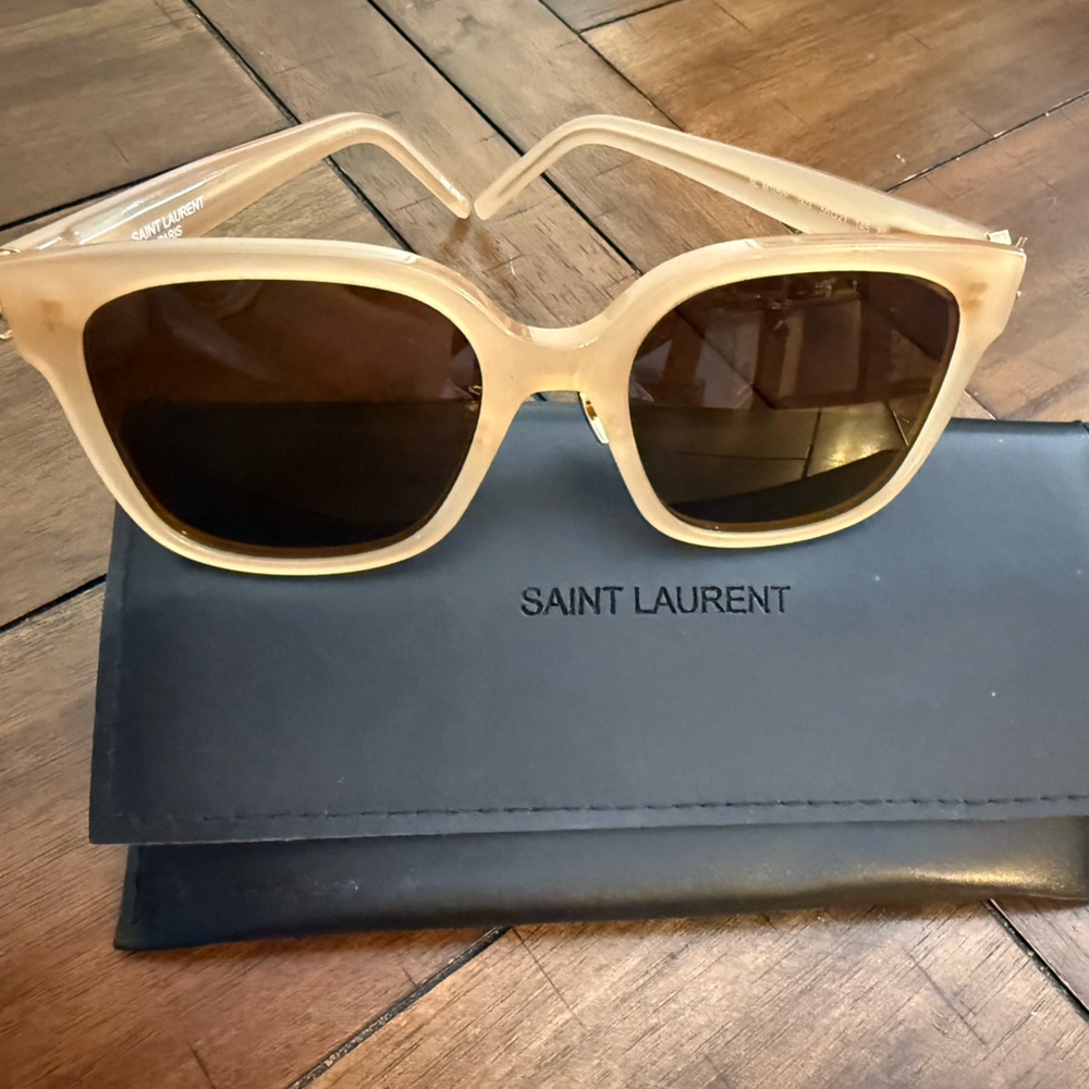 Saint Laurent Beige Sunglasses